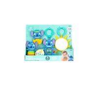 Bright Starts Coffret cadeau Disney Baby Stitch Trésors Tropicaux – 4 jouets, anneau & miroir sûr