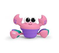Bright Starts Crabe qui Marche Bébé Rose Rockin’ Crawling Crab, Jouet Interactif avec Musique et Mouvements, Capteurs Anti-obstacles, Encourage la Motricité et le Rampement, Dès 6 Mois