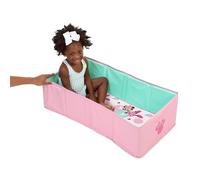 Bright Starts Disney Baby Minnie, TuckAway Baignoire Pliable Bébé Rose, se fixe sous la douche pour se transformer en baignoire, facile à nettoyer, portable, 12 mois à 5 ans