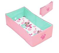 Bright Starts Baignoire bébé pliable Disney Minnie TuckAway Rose – Facile à nettoyer, 12–60 mois