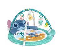 Bright Starts Disney Baby Stitch Tapis d’Éveil Party in Paradise - Avec Coussin Tummy Time & 5 Jouets Nomades, 0 Mois+