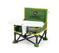 Bright Starts, Chaise d'Appoint Portable John Deere Pop 'N Sit - Siège au Sol, Utilisation Intérieure/Extérieure, Pliage Compact, Vert et Jaune, 6 Mois - 3 Ans