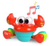 Bright Starts Crabe qui Marche Bébé Rockin’ Crawling Crab, Jouet Interactif avec Musique et Mouvements, Capteurs Anti-obstacles, Encourage la Motricité et le Rampement, Dès 6 Mois