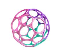 Bright Starts, Jouet pour bébé Oball Hochet Easy Grasp Classic Ball en Rose/Violet, âge Nouveau-né