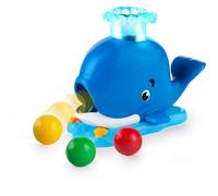 BRIGHT STARTS - Lanceur de balles musical, Cadeau Noel bébé -Silly Spout Whale, 3 balles inclus, Développement motricité 6M+