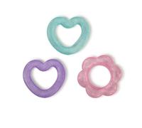 Bright Starts Lot De 3 Anneaux De Dentition Pretty In Pink Chill Et Teethe