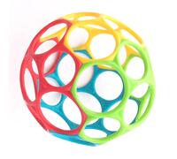Bright Starts Oball Easy Grasp Classic Ball BPA-Free Infant Toy in Red, Yellow,