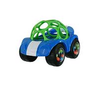 Bright Starts Oball Hochet & Roll Sports Voiture de course, jouet facile à saisir, à partir de 3 mois, couleur aléatoire bleu ou rouge, (1 pièce)