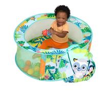 Bright Starts - Piscine à balles Rowdy Rainforest - pliable, sac de transport, 20 balles, Ø80cm