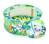 Bright Starts Rowdy Rainforest Stow & Go Piscine à balles - 20 balles, installation et rangement faciles, diamètre de jeu de 80 cm, paroi en maille P Boo avec sac de rangement pour piscine à