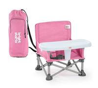 Bright Starts, Pop 'N Sit, Rehausseur Portable avec Tablette pour Repas, Utilisation Intérieur/Extérieur, Rose, pour Enfants de 6 Mois à 3 Ans