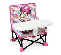 Bright Starts, Rehausseur Portable Disney Minnie Mouse Pop 'N Sit, Utilisation Intérieur/Extérieur avec Tablette pour Repas, 6 Mois à 3 Ans
