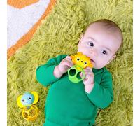 Bright Starts Soother Pals Beiring Jouet à saisir, pack de 2 figurines d'éléphant et de lion, sans BPA, unisexe, âge à partir de nouveau-né+