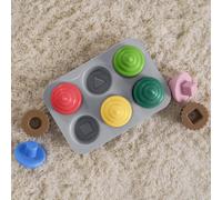 Bright Starts,Sort & Sweet Cupcakes Shape and Colour Sorter Toy for Babies 3 Months and Up