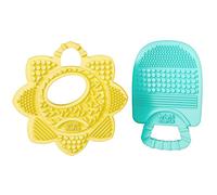 Bright Starts Pack de 2 Anneaux de Dentition Sunny Soothers sans BPA 3+ Mois 1 Unité