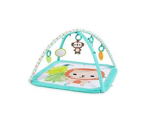 Bright Starts, Tapis d’activités, Safari Blast, avec tapis de jeu et jouets à emporter, pour les nouveau-nés et plus