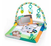 Bright Starts Tapis d’Éveil Pliable Tropical Treetop, Arche de Jeux Pliable, Tapis de Jeux avec Miroir Bebe Eveil, Dès la Naissance, Bleu & Vert