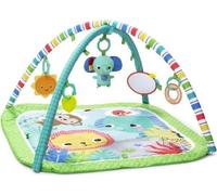 BRIGHT STARTS Tapis d'éveil bébé au sol évolutif pliable- Jungle Vert- arche avec jouets sensoriels et musicaux, miroir