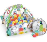 BRIGHT STARTS Tapis d'éveil bébé, parc a balles, Monde Tropical, 5 modes de jeu - 40 balles - 7 jouets détachables,