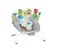 BRIGHT STARTS Transat pour bébé Animaux, Vibrations apaisantes, Arche d'éveil avec jouets interactifs, Cadeau Noel bébé