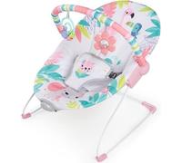 BRIGHT STARTS Transat pour bébé Flamant Rose, Vibrations apaisantes, Arche d'éveil avec jouets interactifs