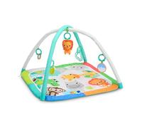 Bright Starts Wild Wiggles Jungle Jubilee Gym d'activités pliable pour nouveau-né et plus, thème safari unisexe avec design peu encombrant, 5 jouets inclus