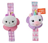 Bright Starts, hochet et jouet de dentition, jouet de poignet sans BPA, licorne et lama, nouveau-né+