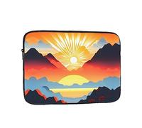 Bright Sunrise Housse antichoc unisexe pour ordinateur portable, fabriquée en tissu Oxford haute densité, ouverture zippée pratique