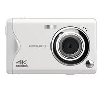 Brightake Appareil photo numérique, 48 mégapixels, caméra Full HD 1080p, écran 3 pouces, zoom numérique 16x, blanc Blanc