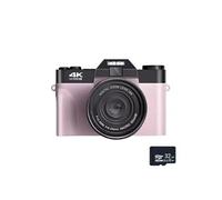 Brightake Appareil photo numérique 4K, caméra vlogging 48 MP, autofocus, anti-shake, écran rabattable à 180 degrés, zoom numérique 16x, 32Go, pour