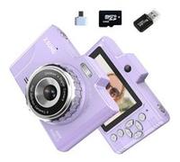 Brightake Appareil photo numérique, avec double caméra, 4800W, 2,8" écran IPS, zoom 8x, 64G, avec flash, appareil photo étudiant, pour étudiants,