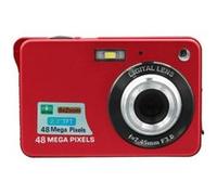 Brightake Appareil photo numérique CCD 2,7 pouces, 48 MP zoom numérique 8x, portabilité, filtre vintage, étudiant/enfant, 9,5 x 6,1 x 2,6 cm, rouge Rouge G