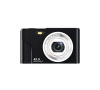 Brightake Appareil photo numérique portable, compact 32 Go, facile à prendre en main, 48 MP, écran HD, objectif zoom, écran IPS, noir