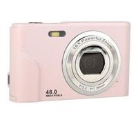 Brightake Appareil photo numérique portable, compact 32 Go, facile à prendre en main, 48 MP, écran HD, objectif zoom, écran IPS, rose rose G
