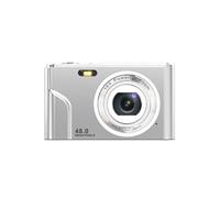 Brightake Appareil photo numérique portable, compact 32 Go, facile à prendre en main, 48 MP, écran HD, objectif zoom, écran IPS, argenté