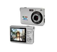 Brightake Appareil photo numérique rétro pour étudiants avec CCD 48 mégapixels, haute résolution, compact et portable, argenté