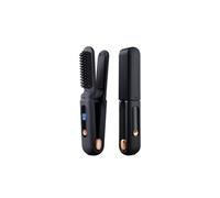 Brightake Brosse à Lisser les Cheveux Sans fil-Bigoudi Portable Brosse à Lisser les Cheveux 2 en 1,noir