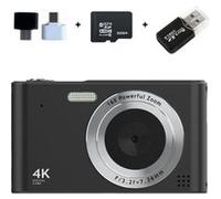 Brightake Caméra CCD, caméra étudiante 1080P, caméra Vlog, zoom 16x, 2.4" , avec carte mémoire 32GB, noir Noir G