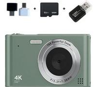 Brightake Caméra rétro CCD 64GB, immortaliser les moments à tout moment, avec zoom 16x, écran 2,4 pouces, qualité HD, vert