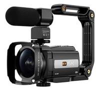 Brightake Kit caméra numérique professionnelle 5K, caméra HD à main, avec microphone, pour les passionnés de photo en extérieur et les personnes travaillant dans les médias en streaming, noir Noir G