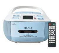 Brightake Lecteur CD avec télécommande, haut-parleur Bluetooth, lecteur de cassettes, radio, cadeau pour étudiants, grands-parents, bleu Bleu G