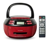 Brightake Lecteur CD avec télécommande, haut-parleur Bluetooth, lecteur de cassettes, radio, cadeau pour étudiants, grands-parents, rouge G