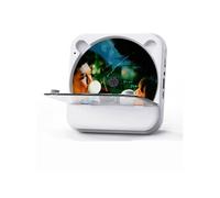 Brightake Lecteur CD Bluetooth 8 en 1 avec haut-parleur, portable, hi-fi, rechargeable, télécommande, radio FM, protection contre la poussière,