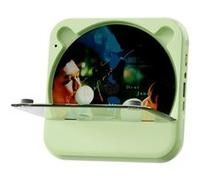 Brightake Lecteur CD Bluetooth 8 en 1 avec haut-parleur, portable, hi-fi, rechargeable, télécommande, radio FM, protection contre la poussière, affichage LED, vert G