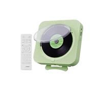 Brightake Lecteur CD Bluetooth, compact, léger, activation/désactivation par minuterie, BT 5.0, FM, port USB/TF, avec support, rechargeable, 16,7 x