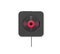 Brightake Lecteur CD Bluetooth mural, lecteur multifonctionnel, prise USB, FM, télécommande sans fil,18,9 x 18,9 x 3,7 cm, noir
