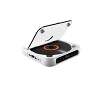 Brightake Lecteur CD Bluetooth portable avec charge rapide USB-C - Fin et compact - Prise en charge des fichiers MP3/WMA blanc