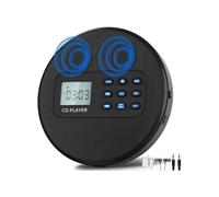 Brightake Lecteur CD, Prise casque auxiliaire, Ecran LCD, Double haut-parleur, Rechargeable, Portable, Convient pour la maison et la voiture, DIA