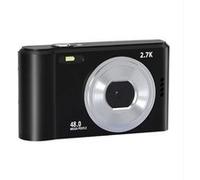 Brightake Mini appareil photo numérique avec longe, CCD, 2,4 pouces, zoom 8x, caméra vidéo portable, appareil photo avec carte, cadeau pour enfants, étudiants, noir Noir G