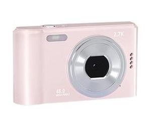 Brightake Mini appareil photo numérique avec longe, CCD, 2,4 pouces, zoom 8x, caméra vidéo portable, appareil photo avec carte, cadeau pour enfants, étudiants, rose Rose G